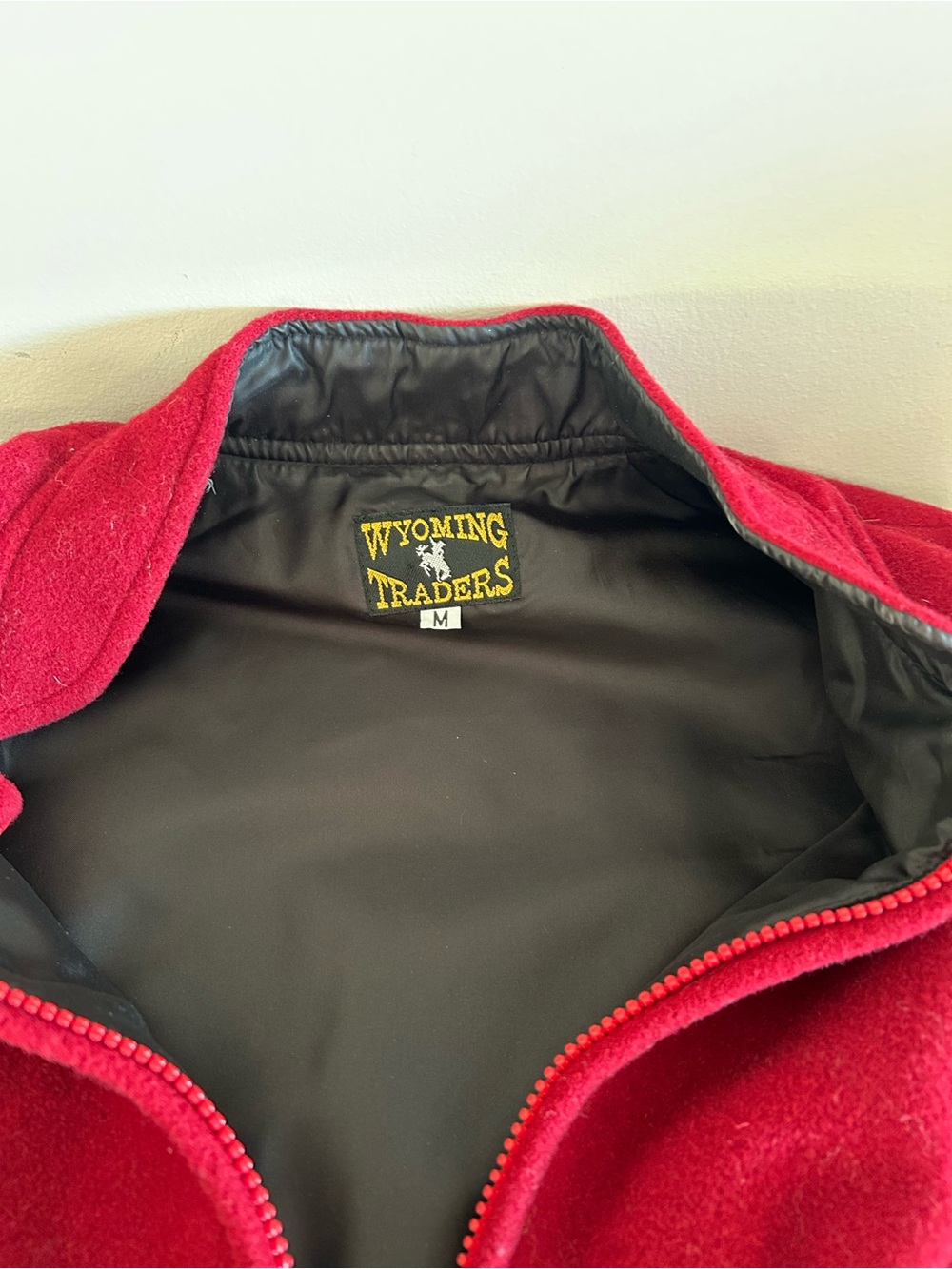 Wyoming Traders Cranberry Red 100% Wool Sierra Western Vest Gorpcore Medium - Picture 6 of 7